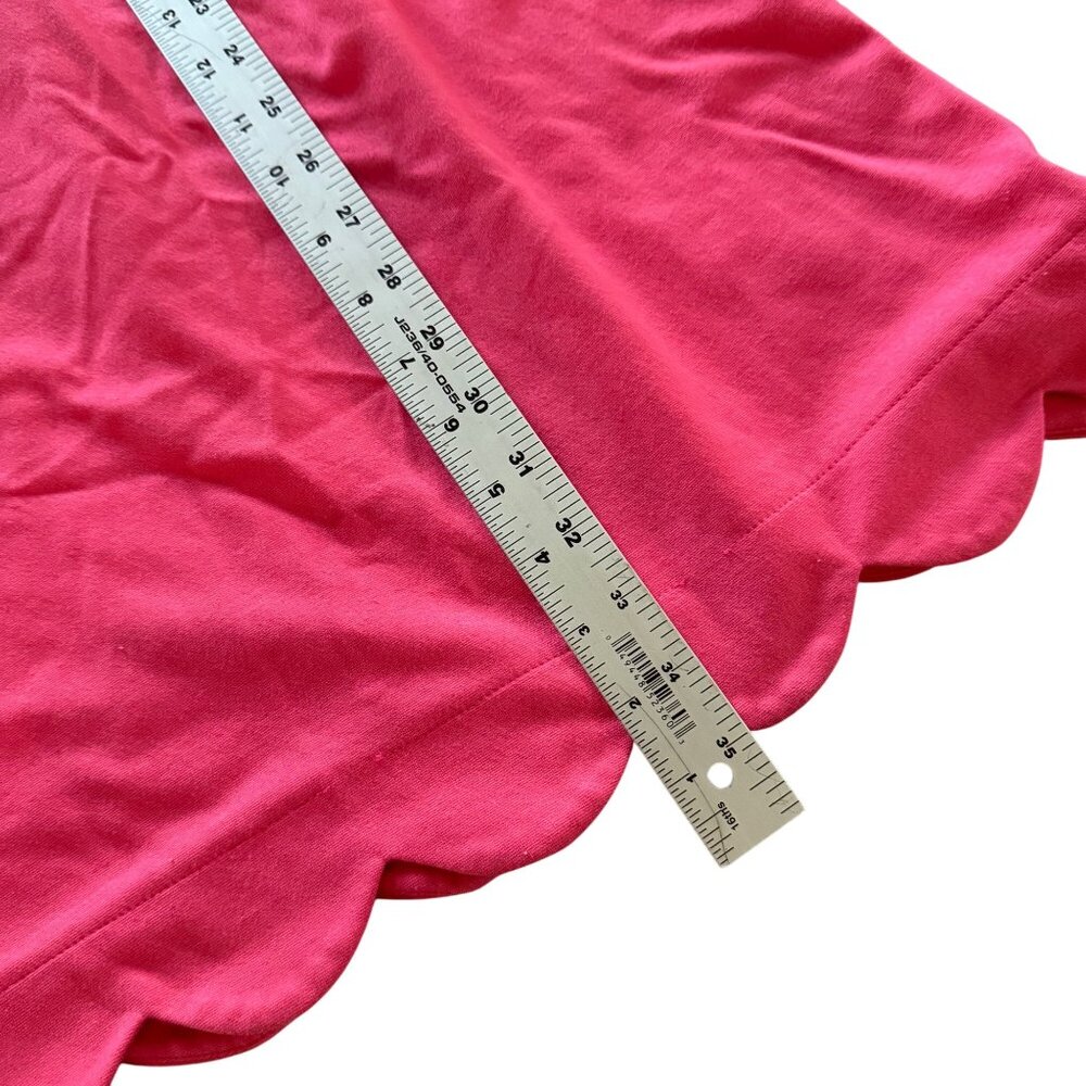 Pink Sleeveless Scalloped Hem Dress By Sara Campbell XS Made In USA - Picture 5 of 6